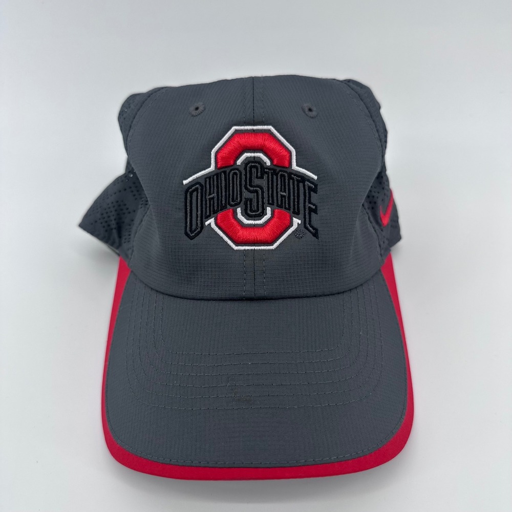 Ohio‎ State Buckeyes Hat Cap Men OSFA Grey Red Nike Heritage86 Dri-FIT 27684X